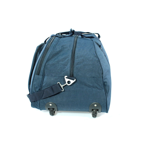 Сумка дорожная на колесах DingZri 4909TB телескопическая ручка два отдела плечевой ремень роз. 60*35*35 синяя Сумка дорожная на колесах DingZri 4909TB телескопическая ручка два отдела плечевой ремень роз. 60*35*35 синяя