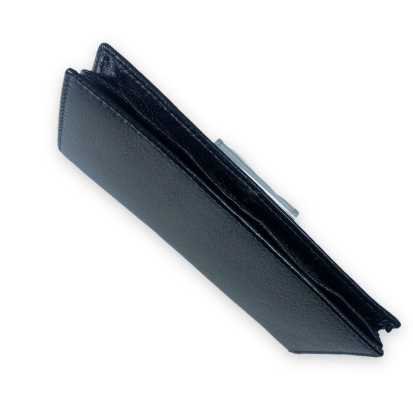 Кошелек мужской, натуральная кожа, 2 отделения для купюр, черный Кошелек мужской, натуральная кожа, 2 отделения для купюр, черный