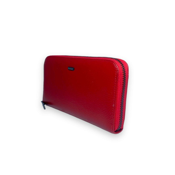 Елегантний шкіряний гаманець, червоний, з застібкою на блискавці Елегантний шкіряний гаманець, червоний, з застібкою на блискавці