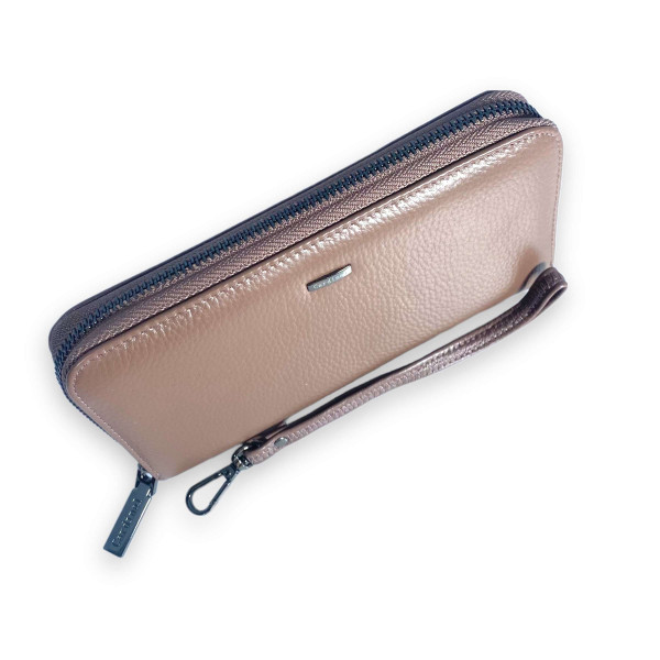 Жіночий гаманець, шкіряний, коричневий, з застібкою на блискавці Жіночий гаманець, шкіряний, коричневий, з застібкою на блискавці