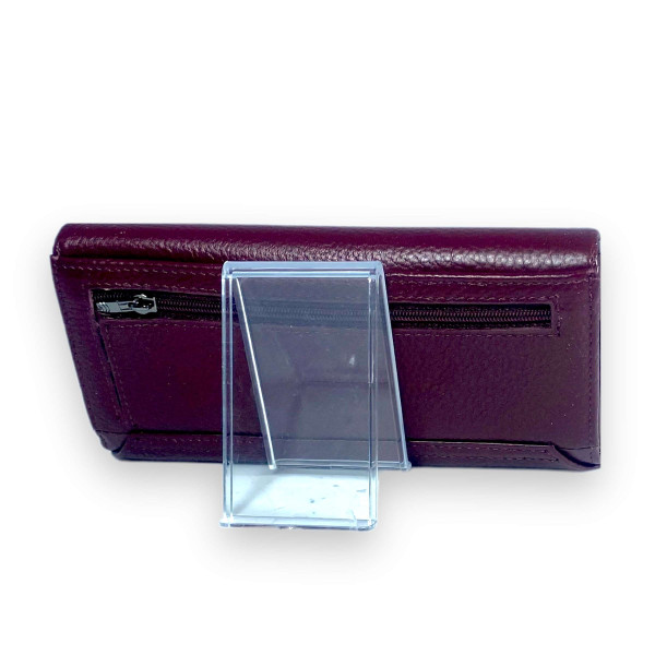 Женский кошелек кожаный, 3 отдела для купюр, 12 для карт, цвет бургунди. Женский кошелек кожаный, 3 отдела для купюр, 12 для карт, цвет бургунди.