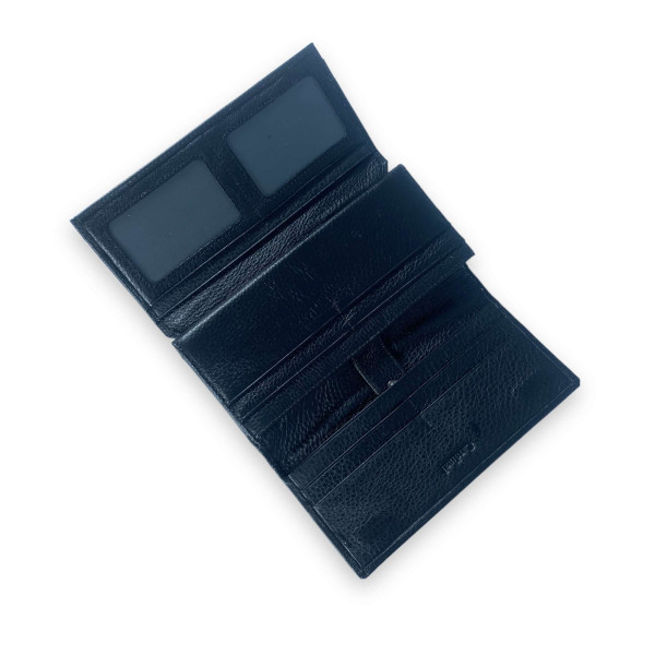 Кошелек женский, кожаный, цвет черный, 3 отделения для купюр Кошелек женский, кожаный, цвет черный, 3 отделения для купюр