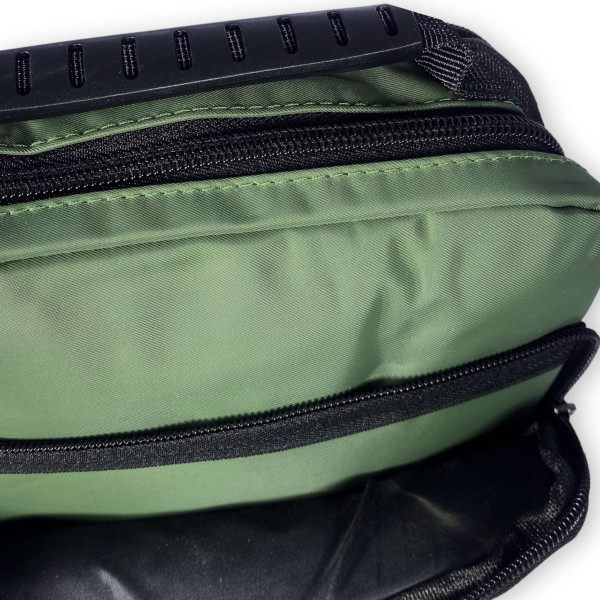 Сумка через плечо, мужская, нейлон, два отделения, дополнительные карманы, размер: 25*20*10 см, зеленый