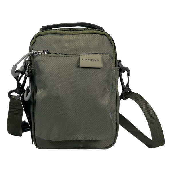 Сумка через плечо на три отделения, 3 л, крепкая ручка для переноса, зеленая