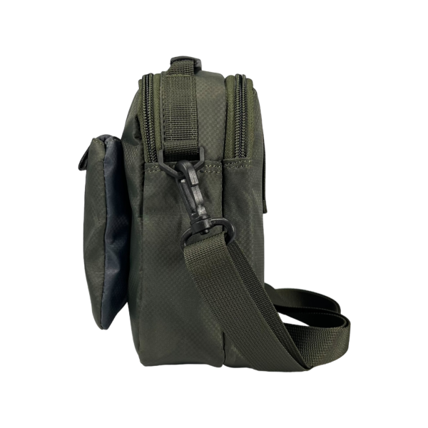 Сумка через плечо на три отделения, 3 л, крепкая ручка для переноса, зеленая Сумка через плечо на три отделения, 3 л, крепкая ручка для переноса, зеленая