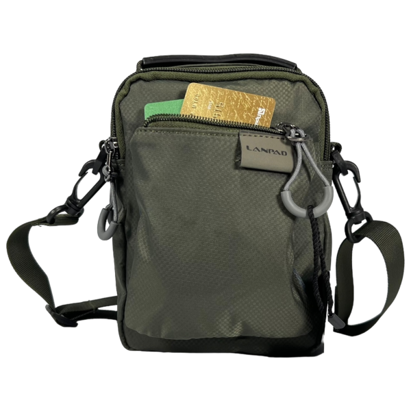 Сумка через плечо на три отделения, 3 л, крепкая ручка для переноса, зеленая Сумка через плечо на три отделения, 3 л, крепкая ручка для переноса, зеленая