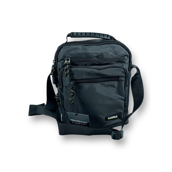 Сумка через плечо, 5 л, 2 отделения, 3 фронтальних кармана, серая