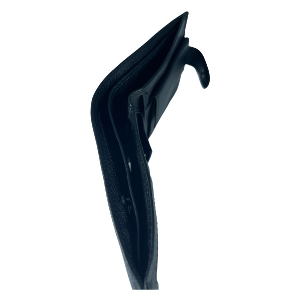 Гаманець чоловічий, шкіра, два відділення для купюр, колір чорний