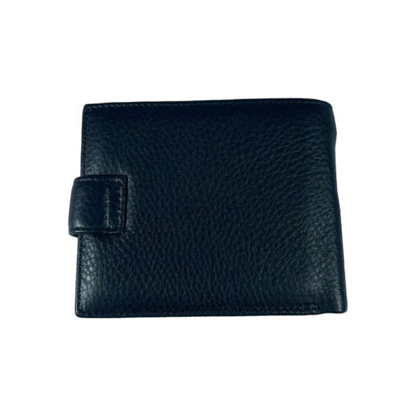 Гаманець чоловічий, шкіра, два відділення для купюр, колір чорний