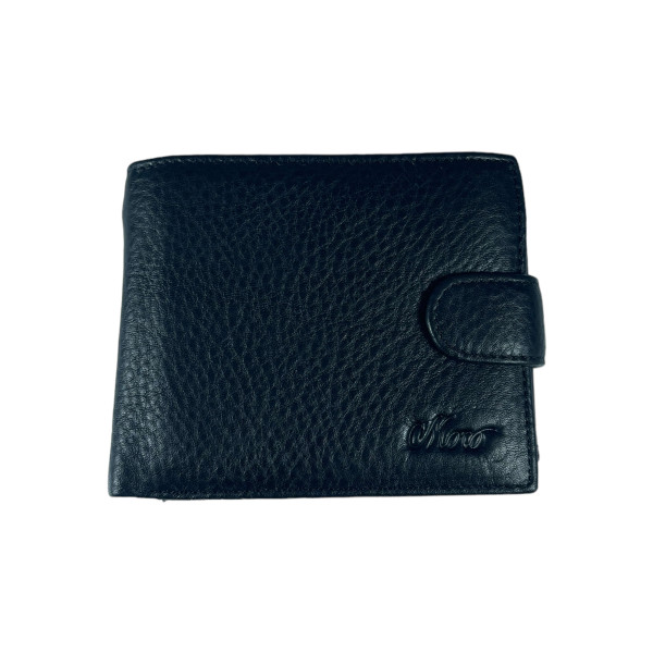 Гаманець чоловічий, шкіра, два відділення для купюр, колір чорний