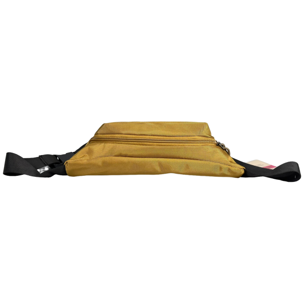 Сумка-бананка на два відділення гірчичного кольору Сумка-бананка на два відділення гірчичного кольору