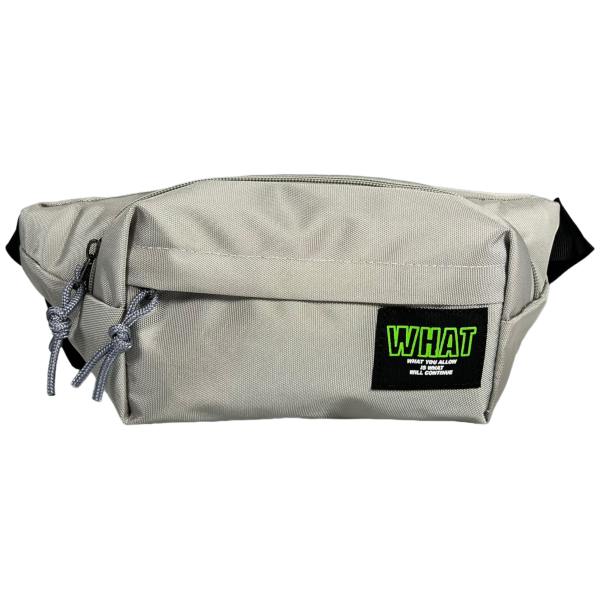 Комфортна сумка-бананка на два відділення, сіра