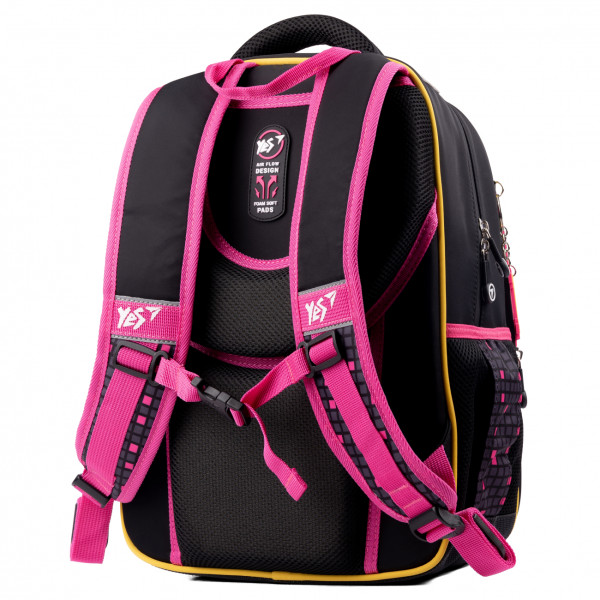 Рюкзак школьный полукаркасный ES S-40 Pixel dog, два отделения, фронтальный карман, боковые карманы Рюкзак школьный полукаркасный ES S-40 Pixel dog, два отделения, фронтальный карман, боковые карманы