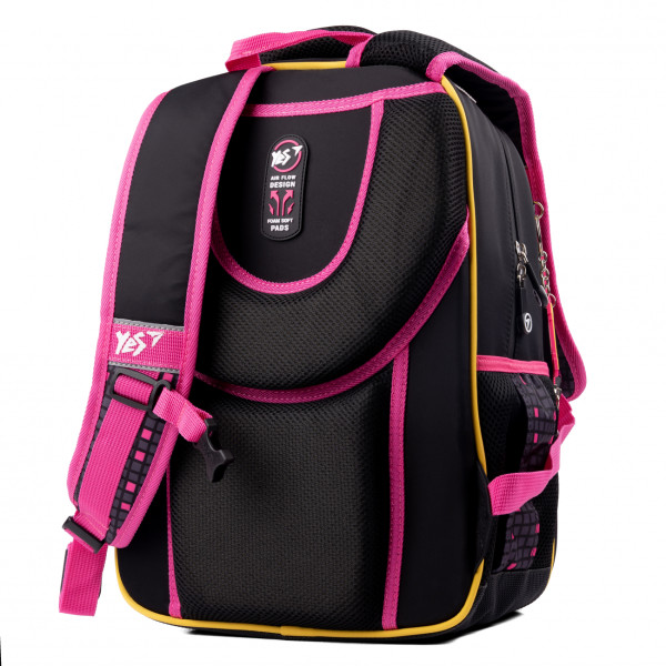 Рюкзак школьный полукаркасный ES S-40 Pixel dog, два отделения, фронтальный карман, боковые карманы Рюкзак школьный полукаркасный ES S-40 Pixel dog, два отделения, фронтальный карман, боковые карманы