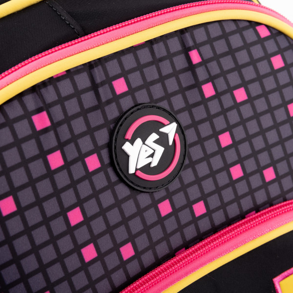 Рюкзак школьный полукаркасный ES S-40 Pixel dog, два отделения, фронтальный карман, боковые карманы Рюкзак школьный полукаркасный ES S-40 Pixel dog, два отделения, фронтальный карман, боковые карманы