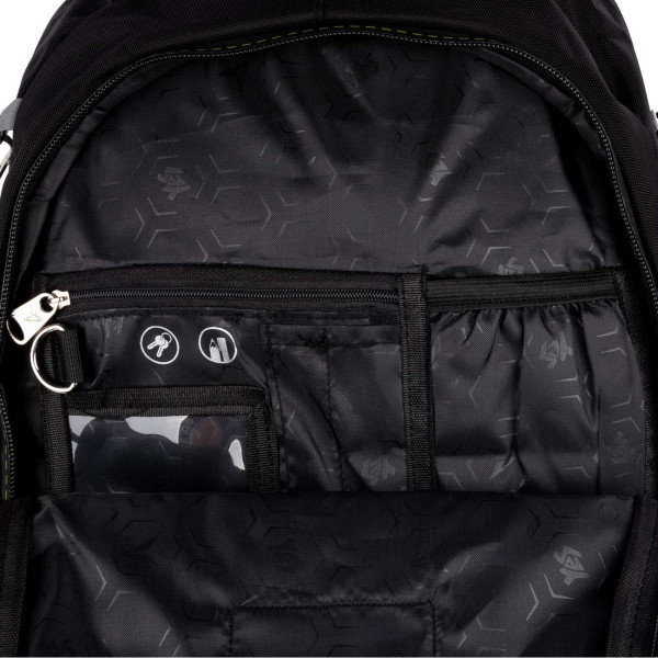 Шкільний рюкзак YES, два відділення, одна фронтальна кишеня, бічні кишені, чорний Minions Шкільний рюкзак YES, два відділення, одна фронтальна кишеня, бічні кишені, чорний Minions