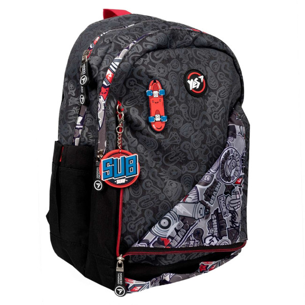 Школьный рюкзак YES, два отделения, два фронтальных, два боковых кармана, размер: 40*29*15 см, серый SubSurf Школьный рюкзак YES, два отделения, два фронтальных, два боковых кармана, размер: 40*29*15 см, серый SubSurf