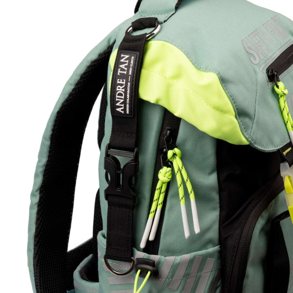 Шкільний рюкзак YES by Andre Tan, одне відділення, дві фронтальні кишені, чорно-зелений Шкільний рюкзак YES by Andre Tan, одне відділення, дві фронтальні кишені, чорно-зелений