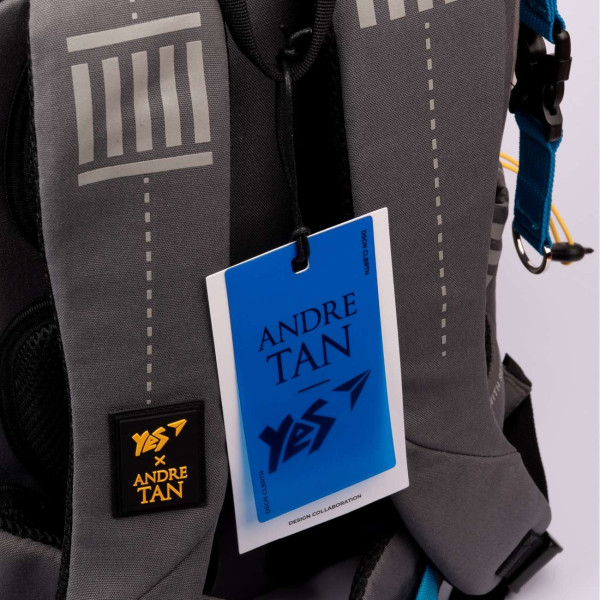 Шкільний рюкзак YES by Andre Tan, одне відділення, дві фронтальні кишені, чорно-сірий Шкільний рюкзак YES by Andre Tan, одне відділення, дві фронтальні кишені, чорно-сірий