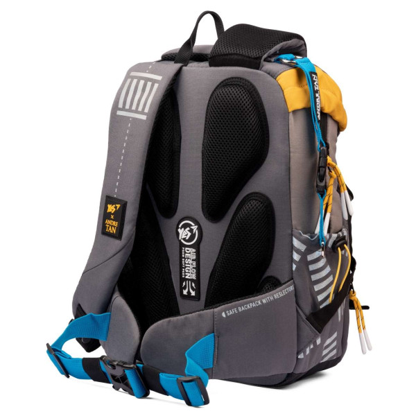 Шкільний рюкзак YES by Andre Tan, одне відділення, дві фронтальні кишені, чорно-сірий Шкільний рюкзак YES by Andre Tan, одне відділення, дві фронтальні кишені, чорно-сірий