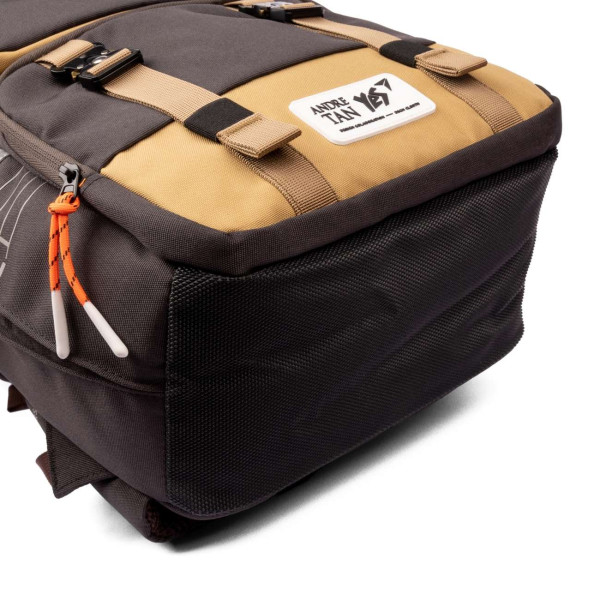 Школьный рюкзак YES by Andre Tan, одно отделение, два фронтальных кармана, коричневый Школьный рюкзак YES by Andre Tan, одно отделение, два фронтальных кармана, коричневый