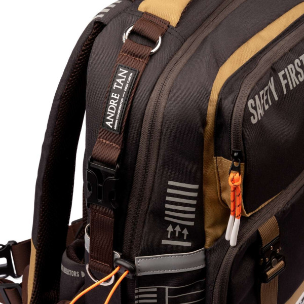 Школьный рюкзак YES by Andre Tan, одно отделение, два фронтальных кармана, коричневый Школьный рюкзак YES by Andre Tan, одно отделение, два фронтальных кармана, коричневый