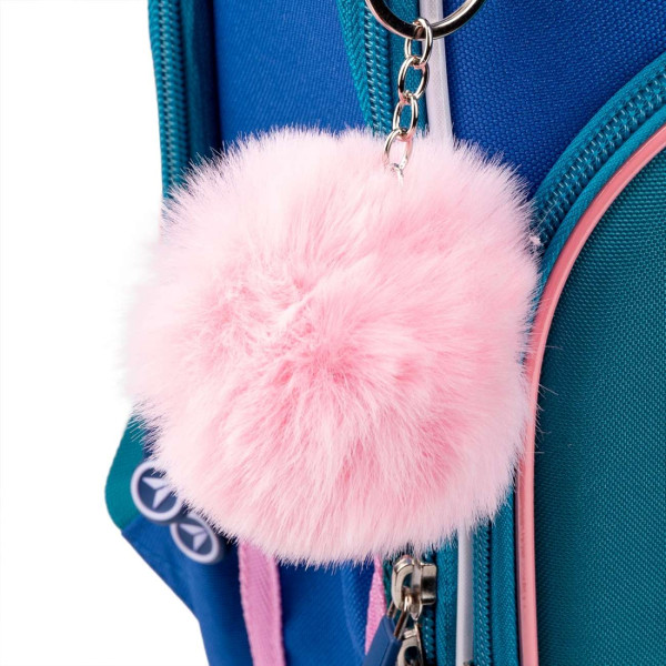 Шкільний рюкзак YES, каркасний, два відділення, фронтальна кишеня, синій Dandelion Cats