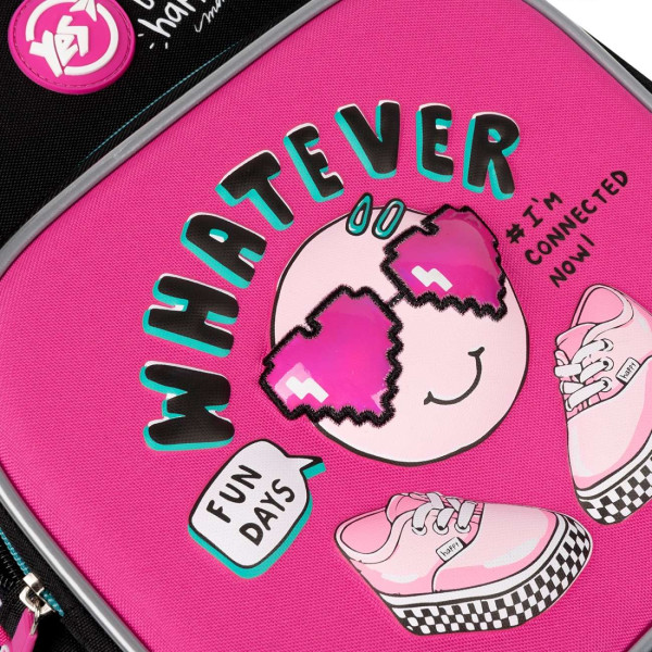 Рюкзак школьный, ортопедический, полукаркасный, YES Lovely Smile, два отделения, фронтальный карман Рюкзак школьный, ортопедический, полукаркасный, YES Lovely Smile, два отделения, фронтальный карман