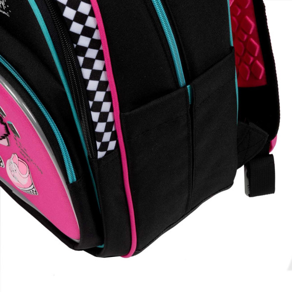 Рюкзак школьный, ортопедический, полукаркасный, YES Lovely Smile, два отделения, фронтальный карман Рюкзак школьный, ортопедический, полукаркасный, YES Lovely Smile, два отделения, фронтальный карман