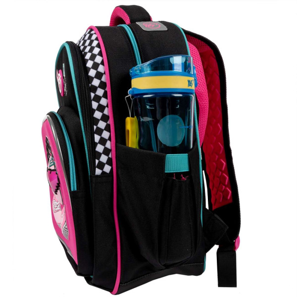 Рюкзак школьный, ортопедический, полукаркасный, YES Lovely Smile, два отделения, фронтальный карман Рюкзак школьный, ортопедический, полукаркасный, YES Lovely Smile, два отделения, фронтальный карман