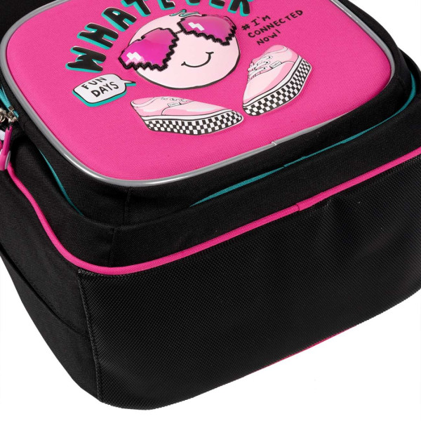 Рюкзак школьный, ортопедический, полукаркасный, YES Lovely Smile, два отделения, фронтальный карман Рюкзак школьный, ортопедический, полукаркасный, YES Lovely Smile, два отделения, фронтальный карман