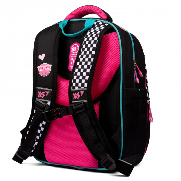 Рюкзак школьный, ортопедический, полукаркасный, YES Lovely Smile, два отделения, фронтальный карман Рюкзак школьный, ортопедический, полукаркасный, YES Lovely Smile, два отделения, фронтальный карман