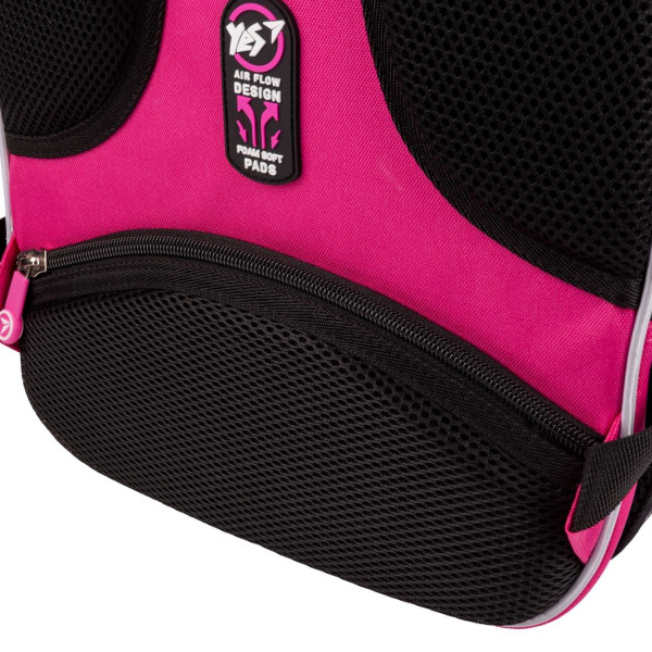 Школьный рюкзак YES, каркасный, два основных отделения, фронтальный карман, розовый Barbie Школьный рюкзак YES, каркасный, два основных отделения, фронтальный карман, розовый Barbie