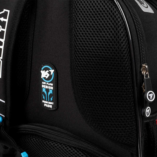 Шкільний рюкзак YES, каркасний, два відділення, дві бічні кишені, сіро-червоний BMX Шкільний рюкзак YES, каркасний, два відділення, дві бічні кишені, сіро-червоний BMX