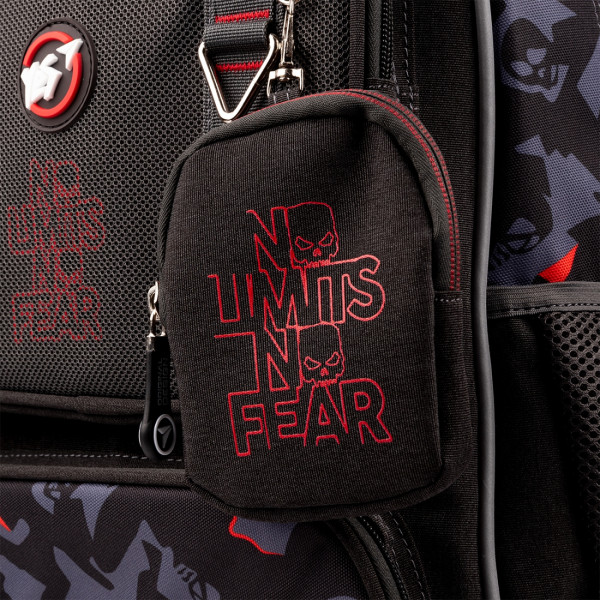 Шкільний рюкзак YES, одне відділення, три фронтальні кишені, сірий No Limits Шкільний рюкзак YES, одне відділення, три фронтальні кишені, сірий No Limits