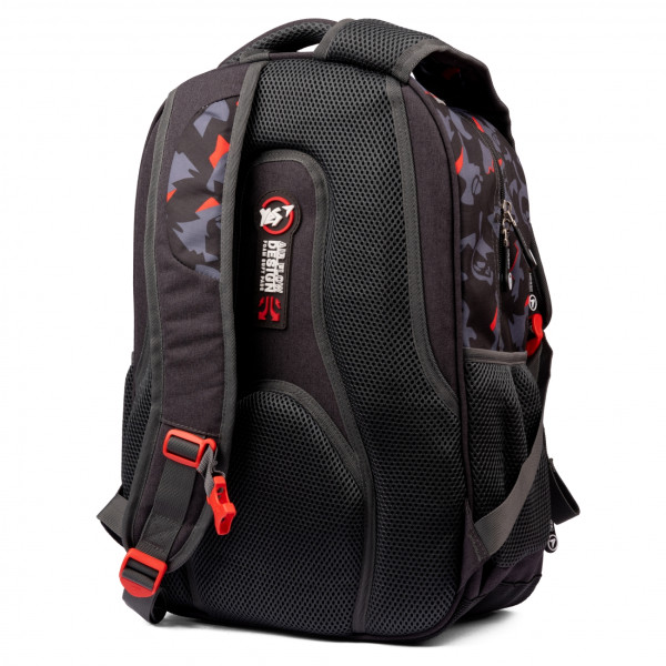 Шкільний рюкзак YES, одне відділення, три фронтальні кишені, сірий No Limits Шкільний рюкзак YES, одне відділення, три фронтальні кишені, сірий No Limits