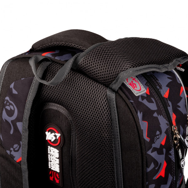 Шкільний рюкзак YES, одне відділення, три фронтальні кишені, сірий No Limits Шкільний рюкзак YES, одне відділення, три фронтальні кишені, сірий No Limits