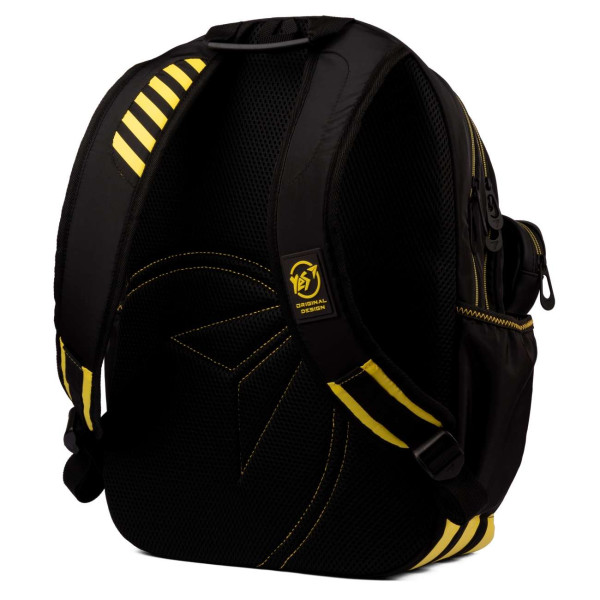 Шкільний рюкзак YES, два відділення, дві фронтальні кишені, бічні кишені, чорний Minions