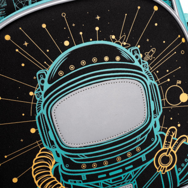 Школьный рюкзак 1 вересня полукаркасный, два отделения, фронтальный карман, два боковых кармана, черный S-97 Deep Space Школьный рюкзак 1 вересня полукаркасный, два отделения, фронтальный карман, два боковых кармана, черный S-97 Deep Space