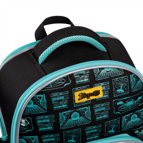 Школьный рюкзак 1 вересня полукаркасный, два отделения, фронтальный карман, два боковых кармана, черный S-97 Deep Space Школьный рюкзак 1 вересня полукаркасный, два отделения, фронтальный карман, два боковых кармана, черный S-97 Deep Space