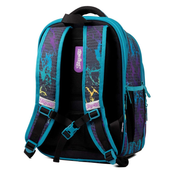 Шкільний рюкзак 1 вересня каркасний, два відділення, фронтальна кишеня, сірий Speed Racing