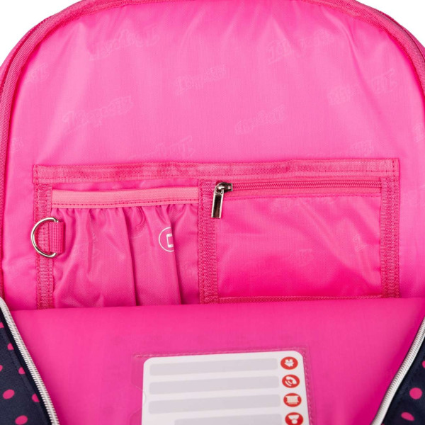 Школьный рюкзак 1 сентября для девочки, одно отделение, фронтальные карманы, темно-синий Big Years