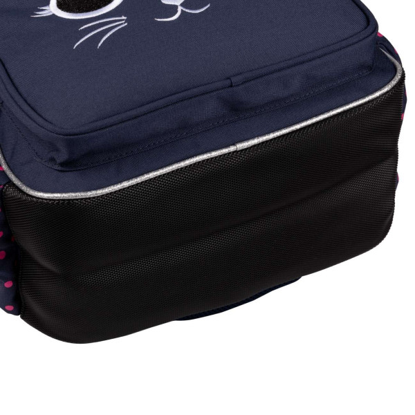 Школьный рюкзак 1 сентября для девочки, одно отделение, фронтальные карманы, темно-синий Big Years