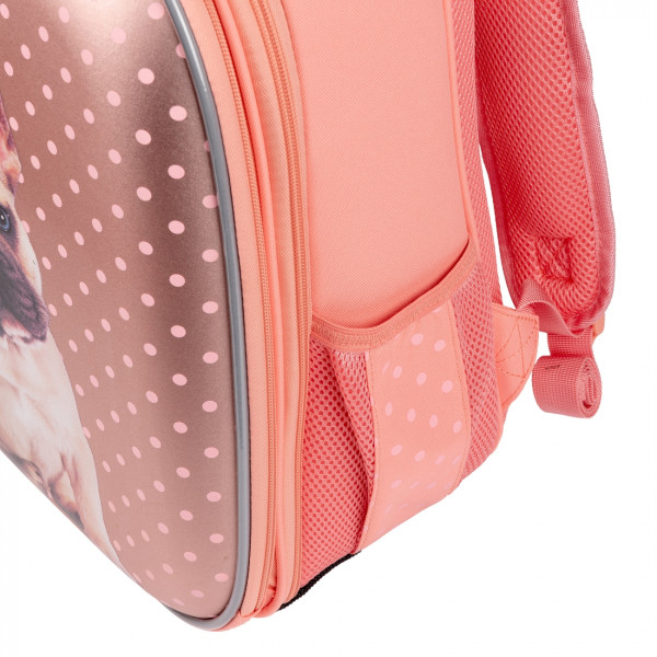 Школьный рюкзак 1 сентября, каркасный, два отделения, два боковых кармана, коралловый Dolly Dog Школьный рюкзак 1 сентября, каркасный, два отделения, два боковых кармана, коралловый Dolly Dog