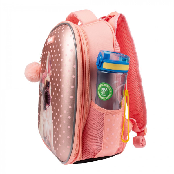Школьный рюкзак 1 сентября, каркасный, два отделения, два боковых кармана, коралловый Dolly Dog Школьный рюкзак 1 сентября, каркасный, два отделения, два боковых кармана, коралловый Dolly Dog
