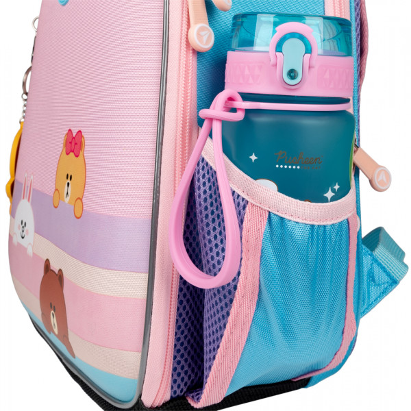 Школьный рюкзак Yes Line Friends H-100, каркасный, два отделения, два боковых кармана, размер: 35*28*15см Школьный рюкзак Yes Line Friends H-100, каркасный, два отделения, два боковых кармана, размер: 35*28*15см