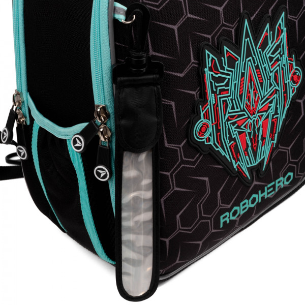 Школьный рюкзак YES Robohero H-100, каркасный, два отделения, два боковых кармана Школьный рюкзак YES Robohero H-100, каркасный, два отделения, два боковых кармана
