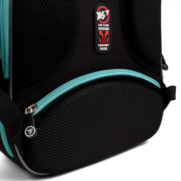 Школьный рюкзак YES Robohero H-100, каркасный, два отделения, два боковых кармана Школьный рюкзак YES Robohero H-100, каркасный, два отделения, два боковых кармана