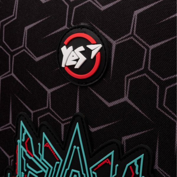 Школьный рюкзак YES Robohero H-100, каркасный, два отделения, два боковых кармана Школьный рюкзак YES Robohero H-100, каркасный, два отделения, два боковых кармана