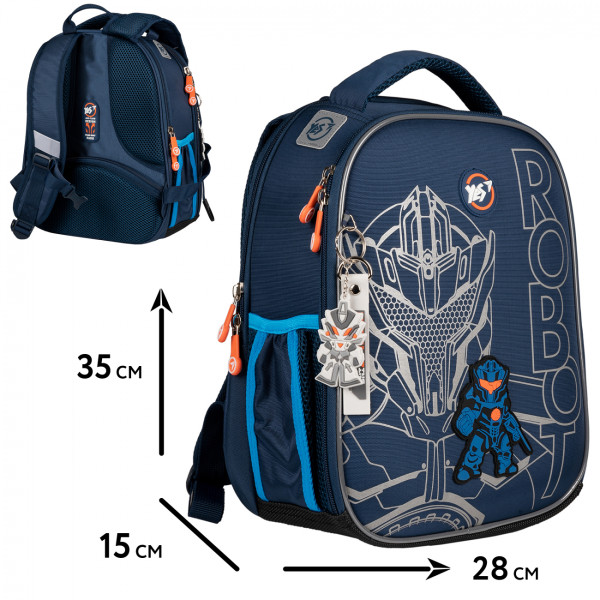 Школьный рюкзак Yes Fighter H-100, каркасный, два отделения, два боковых кармана Школьный рюкзак Yes Fighter H-100, каркасный, два отделения, два боковых кармана